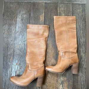Vero Cuoio Leather Heeled Boots made in Italy size 36